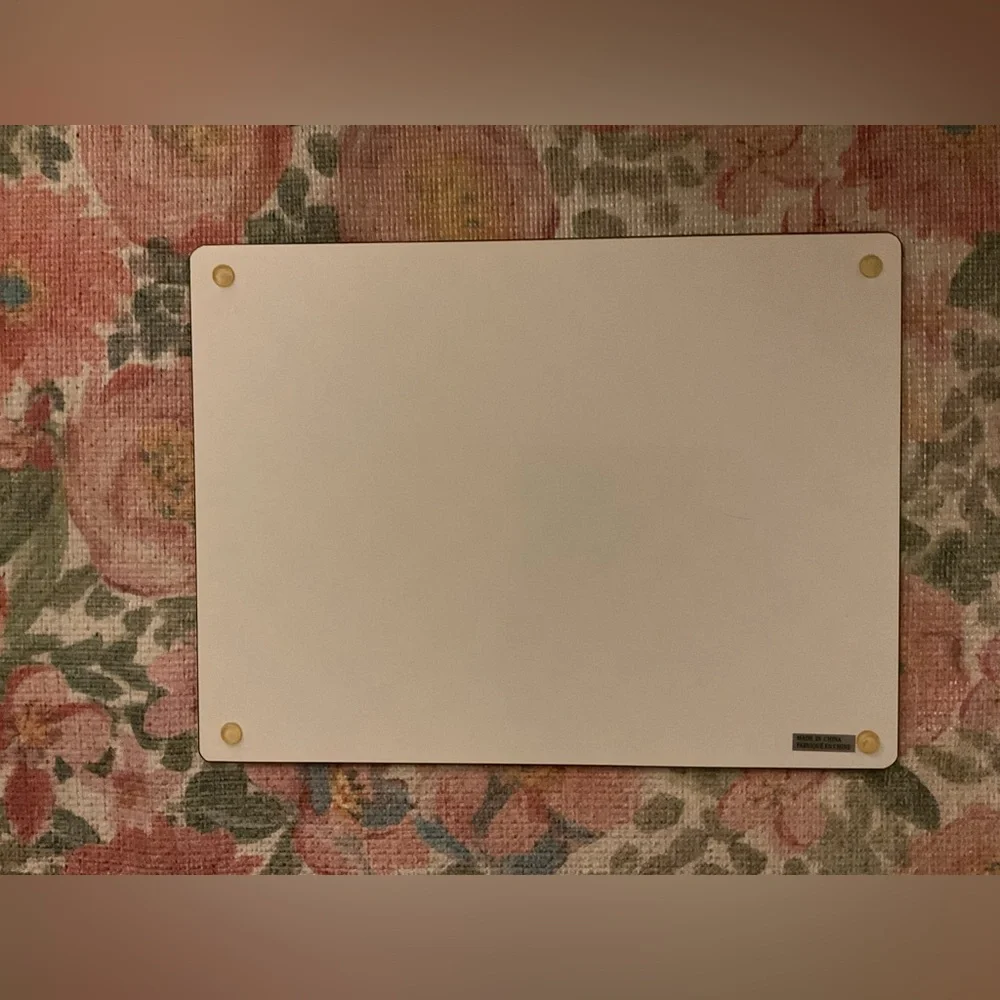 NWOT MacKenzie-Childs Courtly Check Glass Cutting Board - never used
